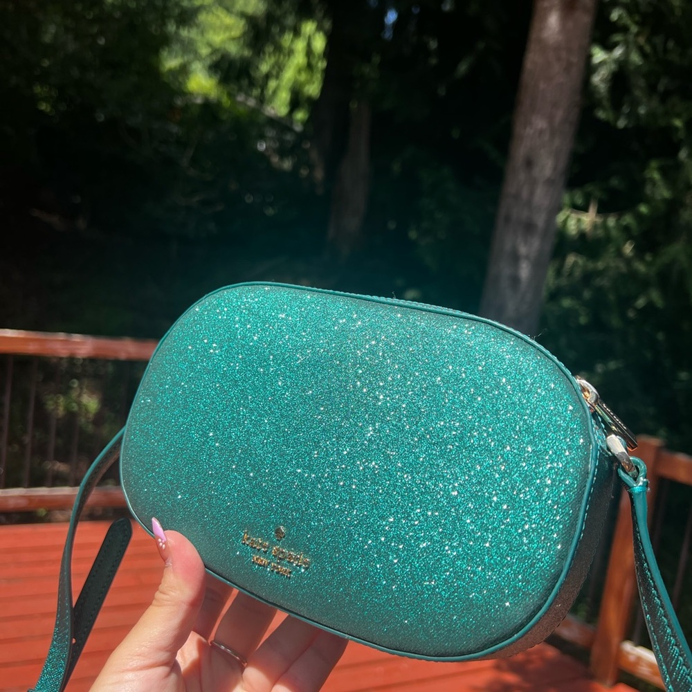 Kate Spade Teal Sparkle Crossbody Bag